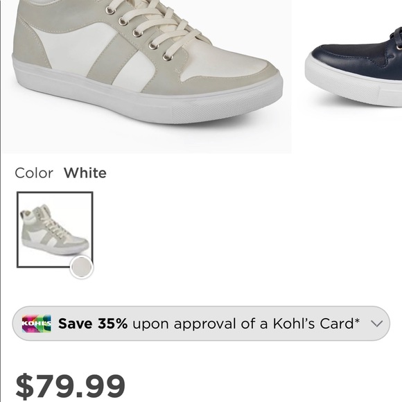 Vance Co. Jarius Men's Shoes Size 8.5 US High-Top Sneakers-White / Grey-New - Picture 7 of 7